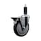 Service Caster 5'' Black Poly Swivel 1-1/8'' Expanding Stem Caster with Brake SCC-EX20S514-PPUB-BLK-PLB-118 - alternate 1